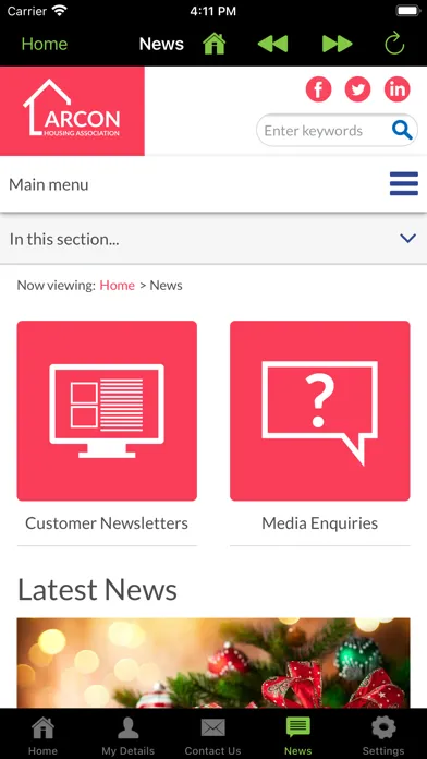 Arcon Customer App Screenshots