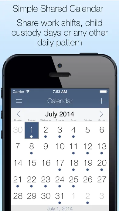 Shared Calendar Screenshots