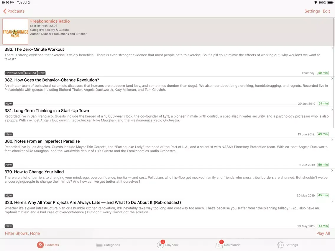 ภาพหน้าจอของ RSSRadio (Premium) iPad 