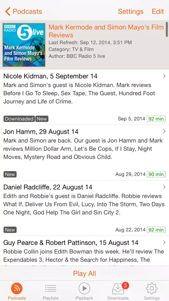 ภาพหน้าจอของ RSSRadio (Premium)