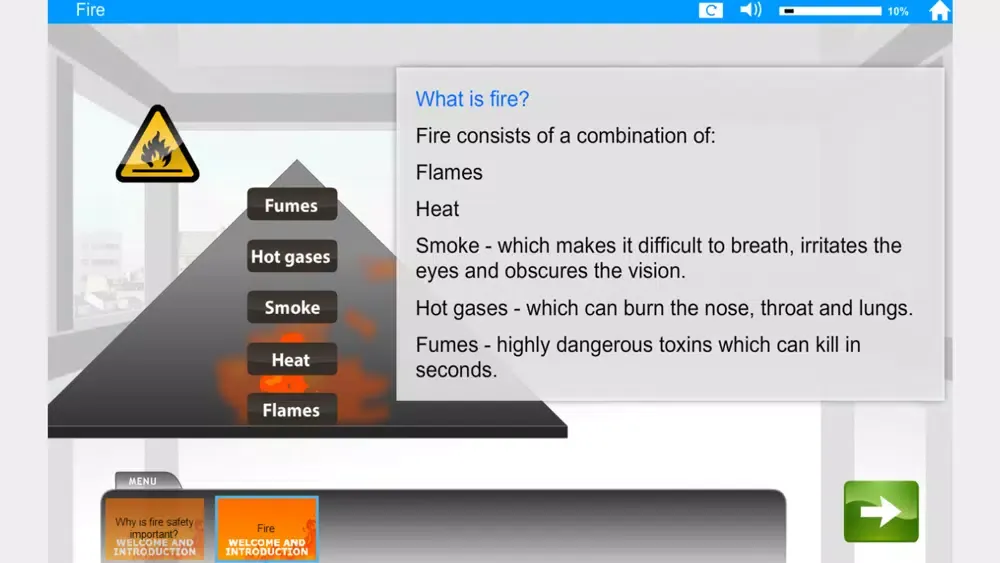 Zrzuty ekranu Fire Safety e-Learning Pro