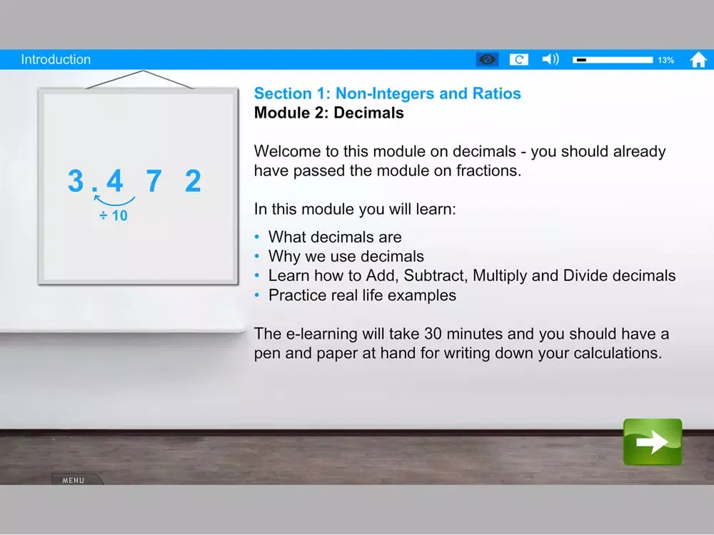 Functional Skills Maths Decimals iPad 应用截图