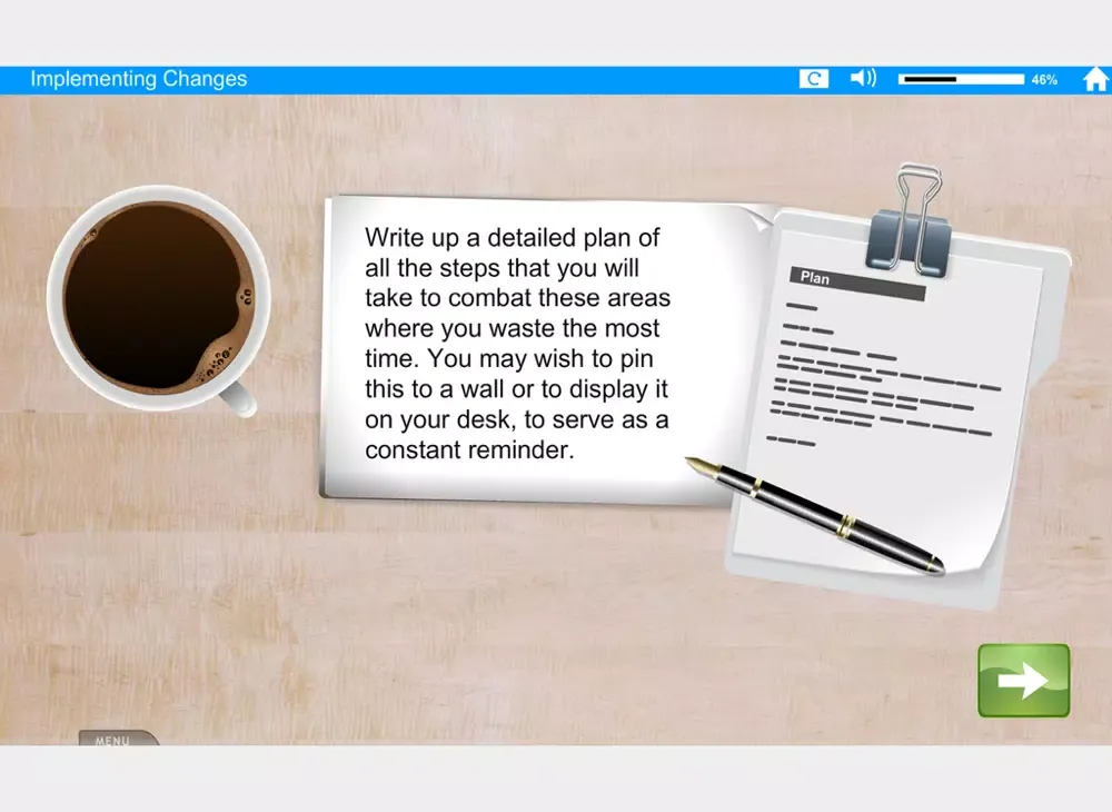 Capturas de tela do Time Management iPad 