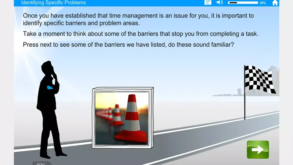 Capturas de tela do Time Management