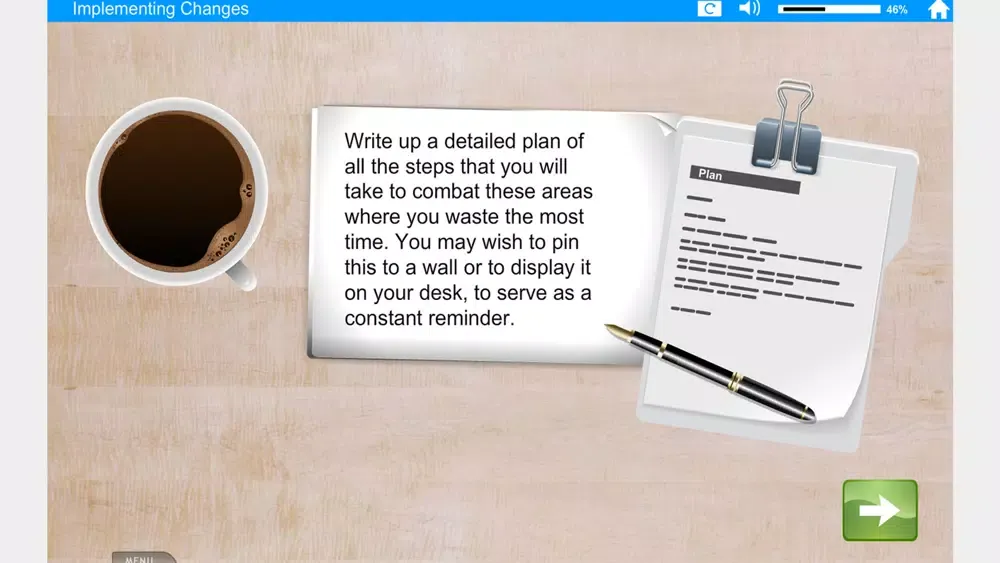 Capturas de tela do Time Management