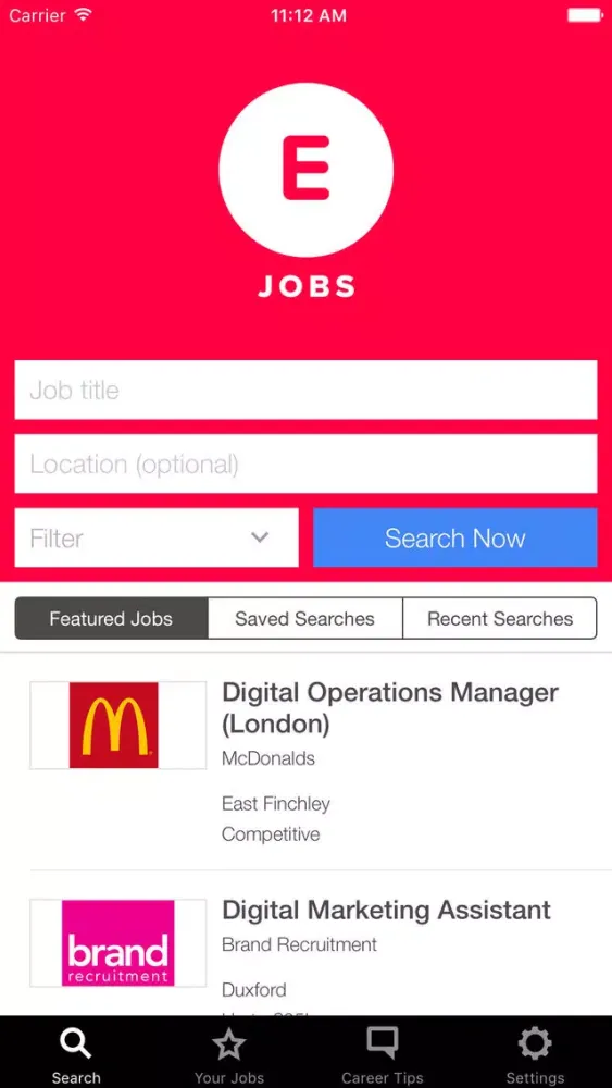 Capturas de pantalla de Econsultancy Jobs