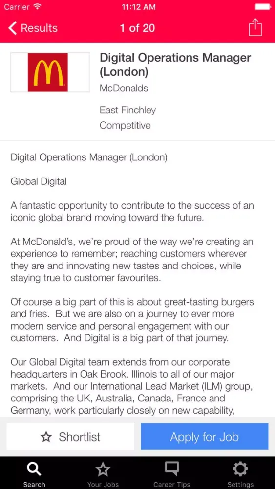 Capturas de pantalla de Econsultancy Jobs