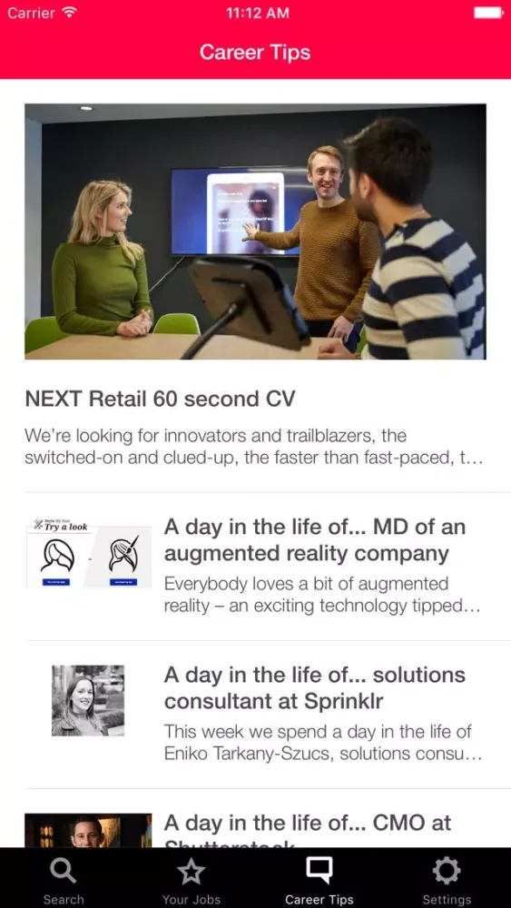 Capturas de pantalla de Econsultancy Jobs