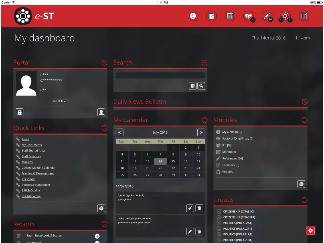 e-StudentTracker iPad 应用截图