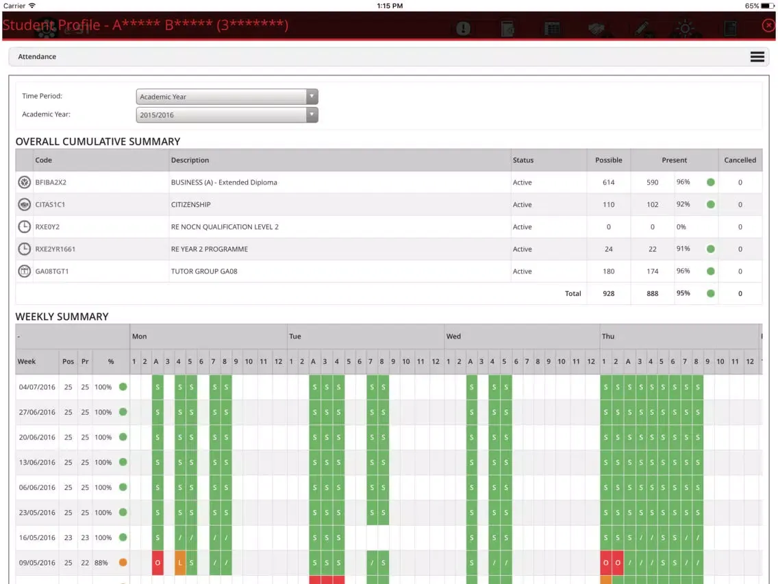 e-StudentTracker iPad 应用截图