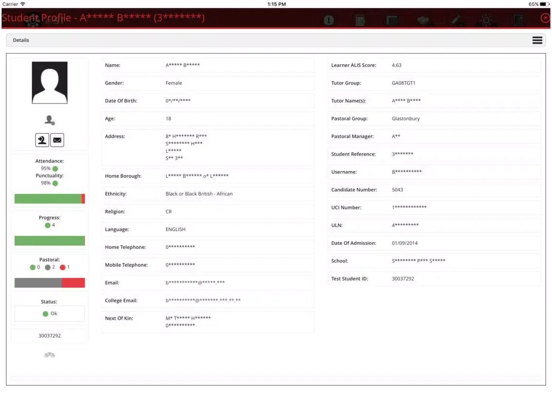 e-StudentTracker iPad 应用截图