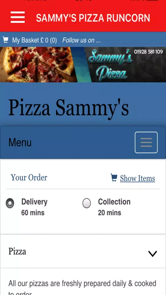 SAMMYS PIZZA RUNCORN应用截图