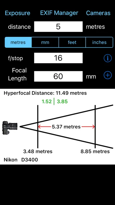 Depth Of Field Calculator স্ক্রিনশট