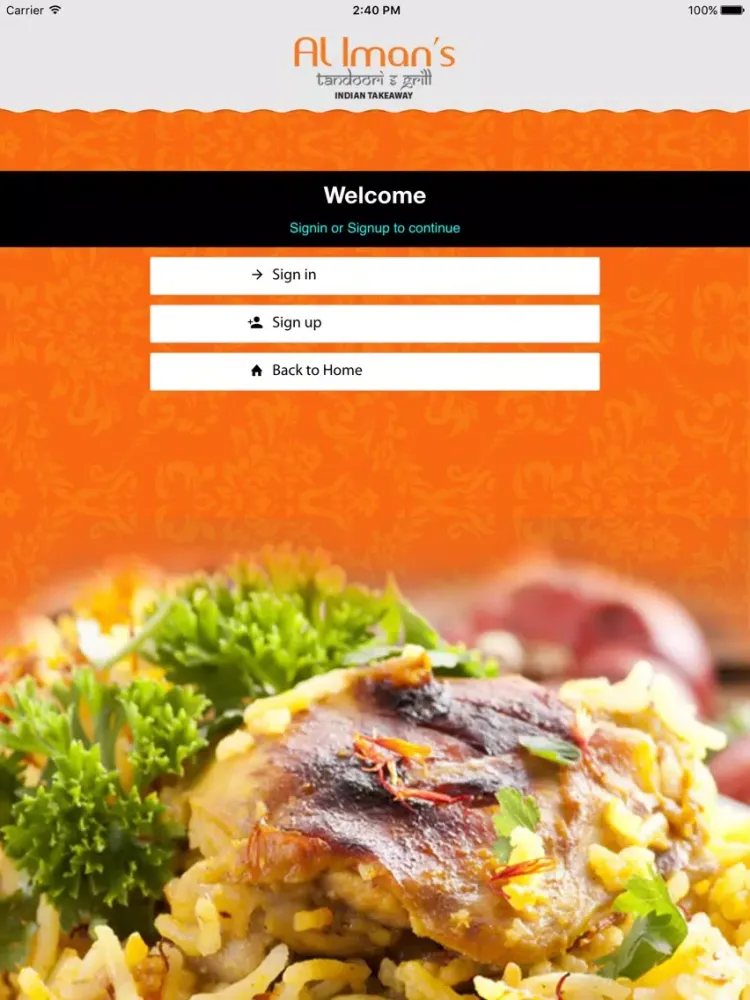 Скриншоты Alimans Indian Takeaway iPad 