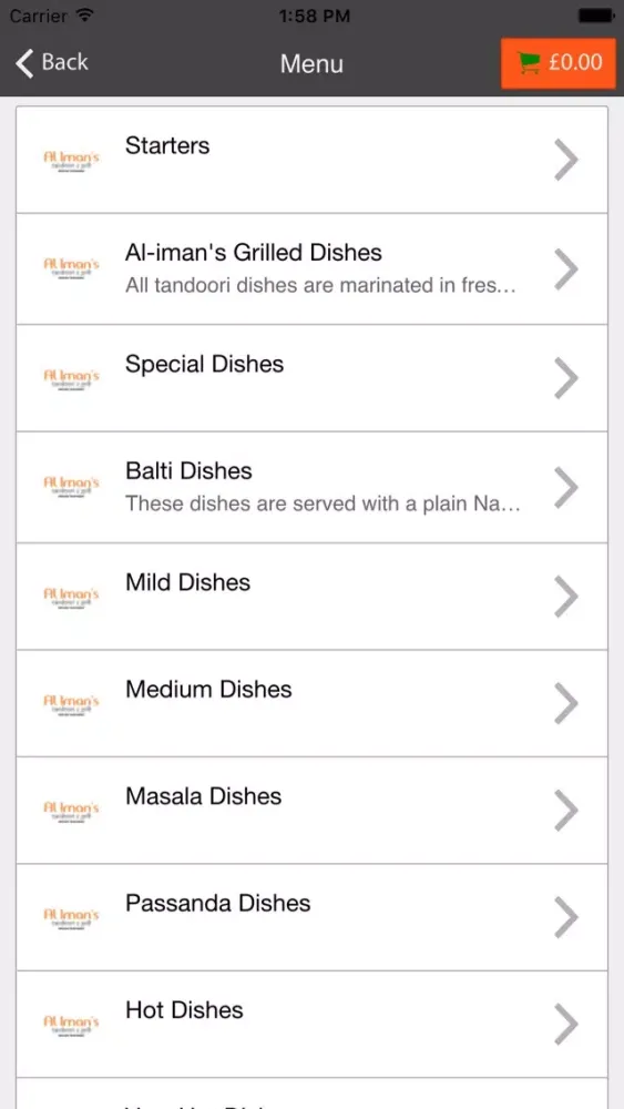 Скриншоты Alimans Indian Takeaway
