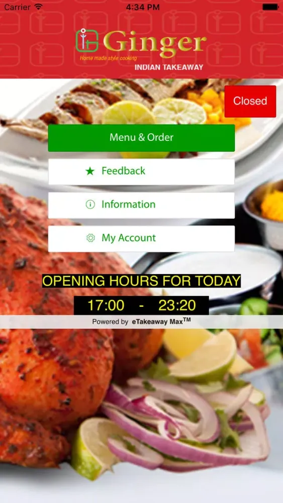 Screenshot di Ginger Indian Takeaway