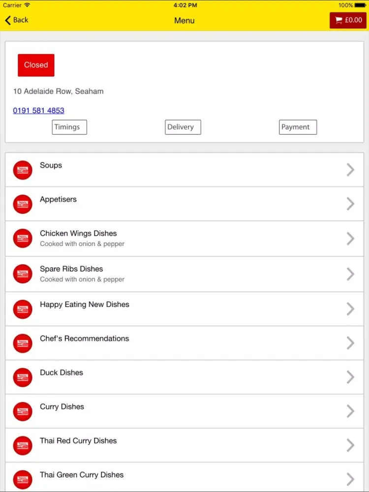 Happy Eating Seaham iPad  سکرین شاٹس