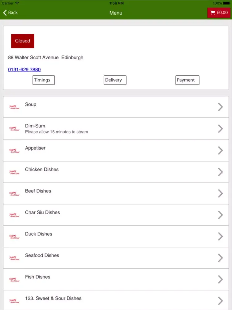 Happy Good Food Edinburgh iPad  스크린샷