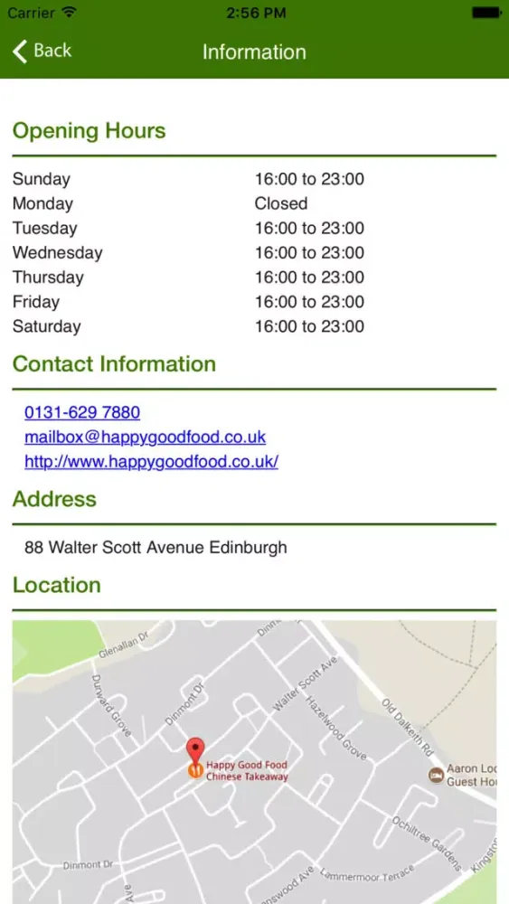 Happy Good Food Edinburgh 스크린샷