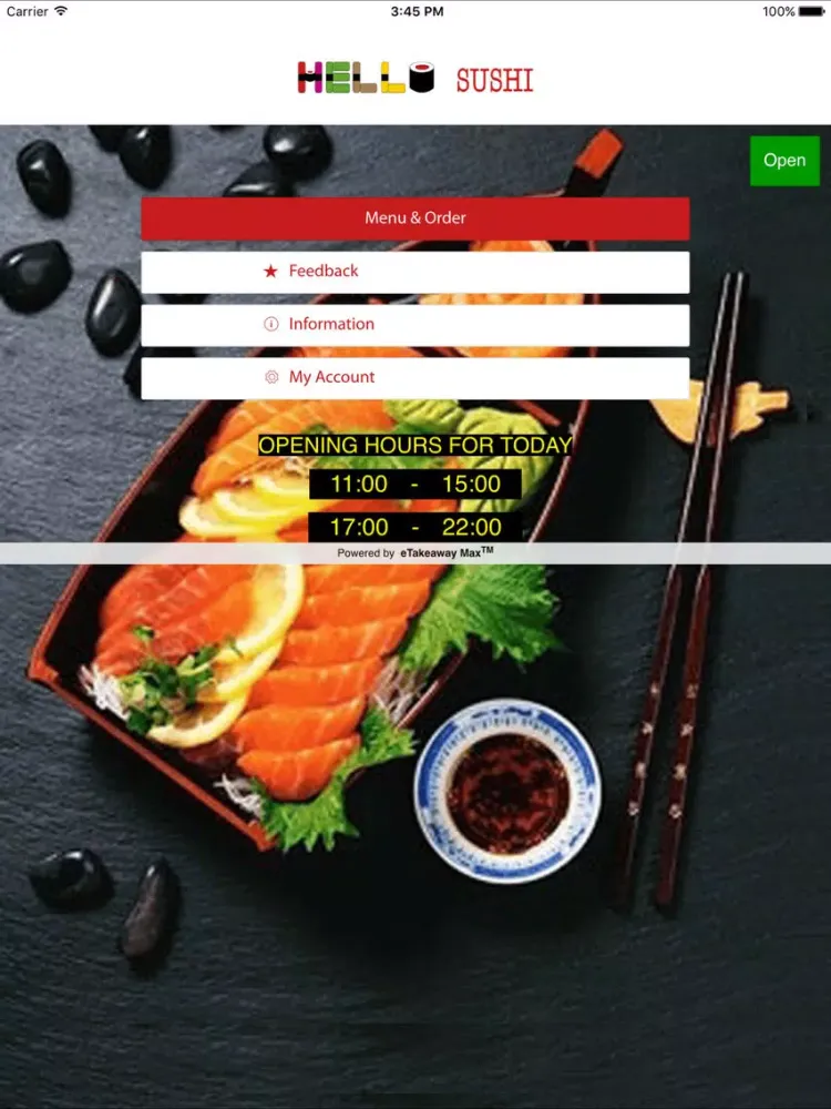 Tangkapan layar Hello Sushi Hersham iPad 