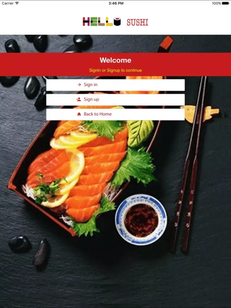 Tangkapan layar Hello Sushi Hersham iPad 