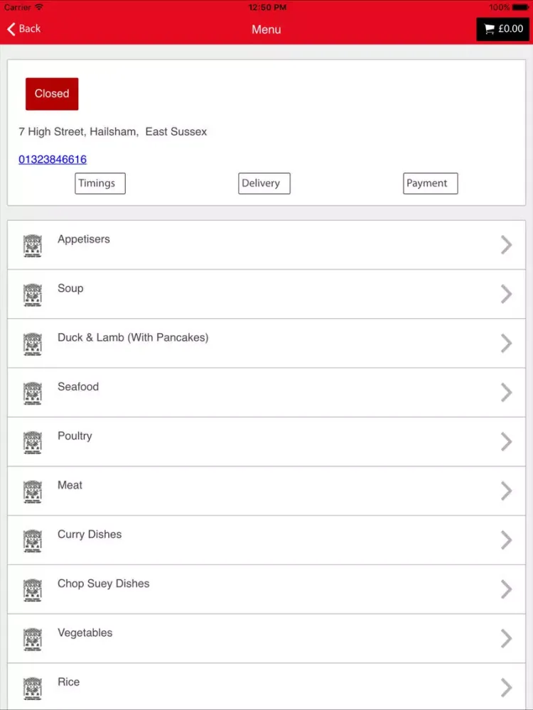 Jasmine Garden Hailsham iPad 应用截图