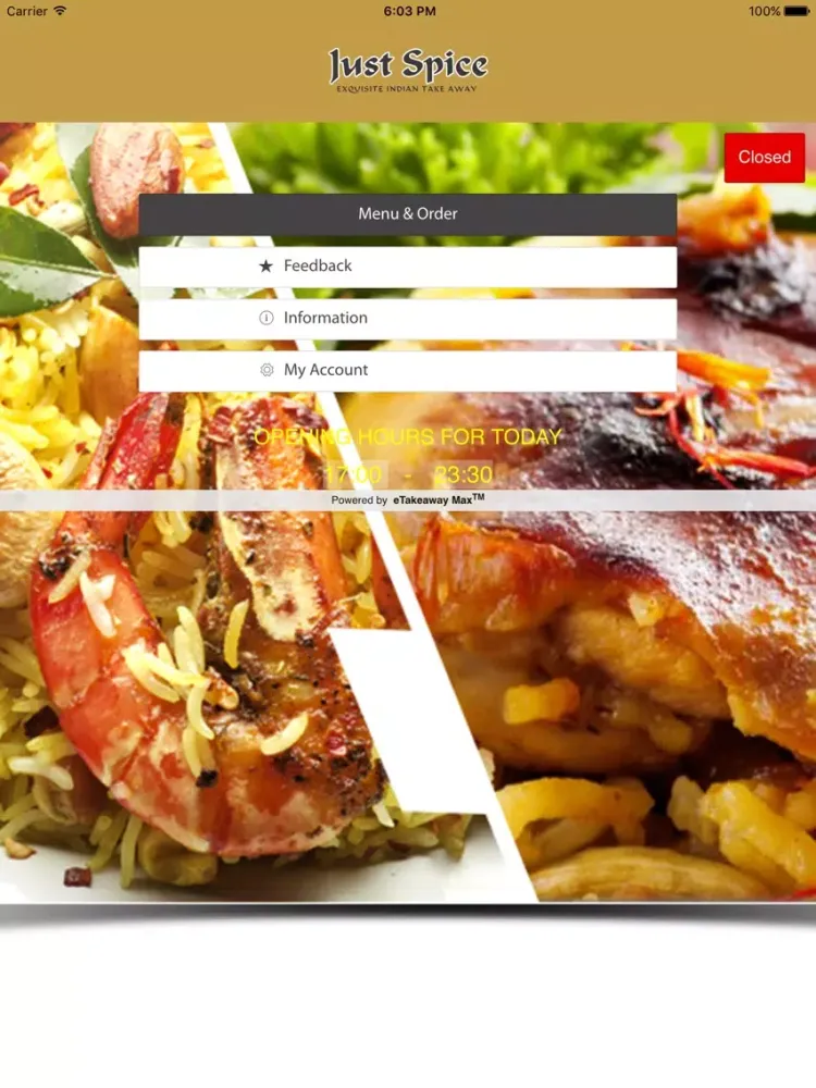 Just Spice Takeaway iPad  سکرین شاٹس