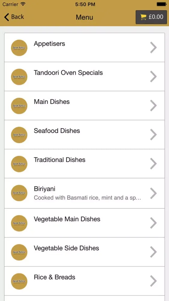Just Spice Takeaway سکرین شاٹس