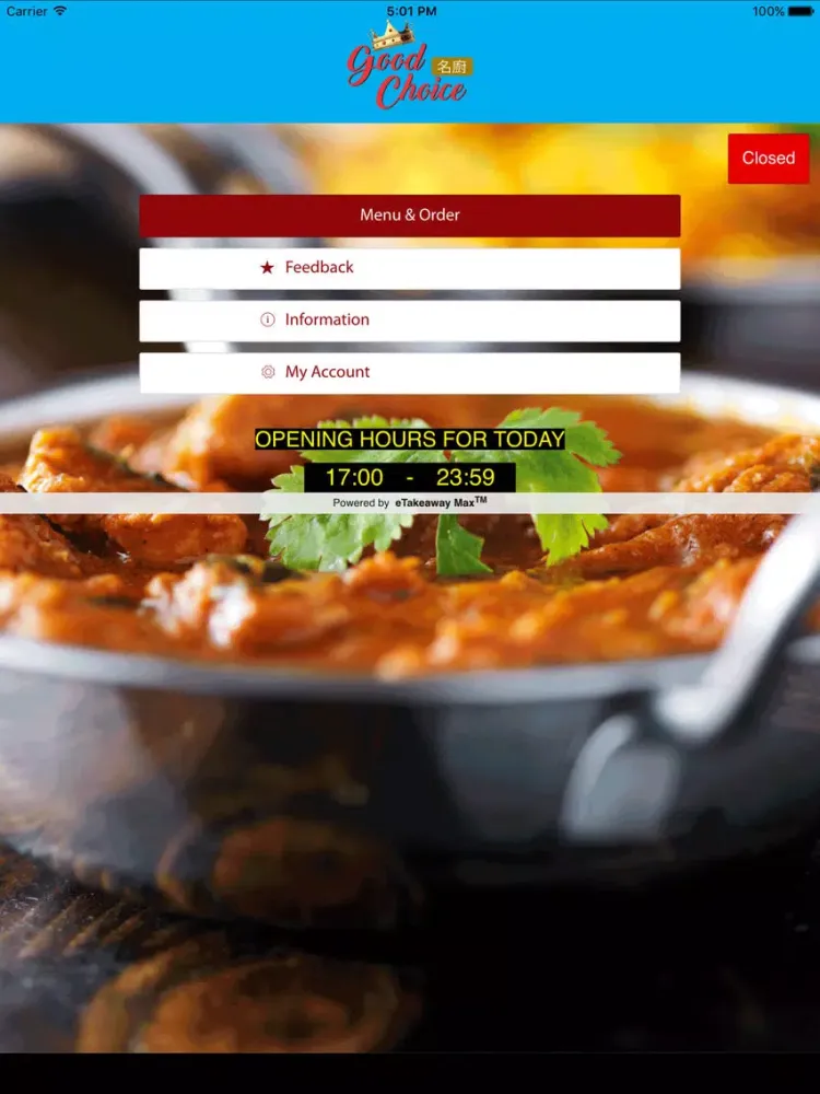 Good Choice Chinese Takeaway iPad  Screenshots