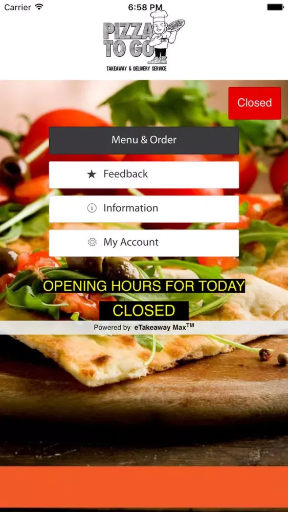 Tangkapan layar Pizza To GO Tonypandy