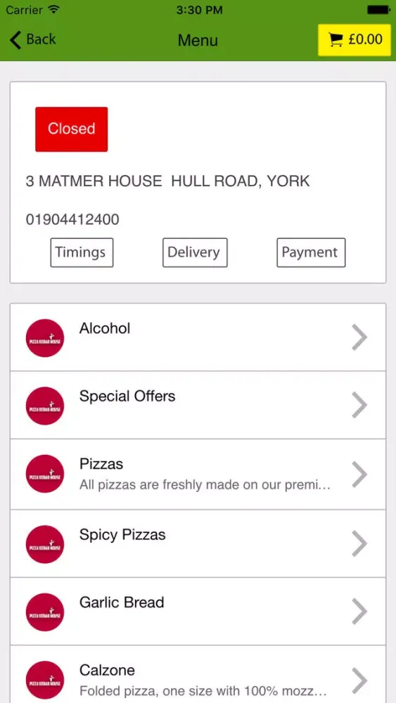 Pizza Kebab House York Screenshots