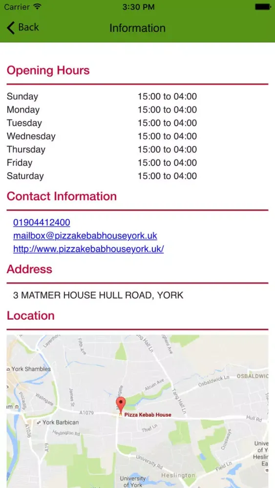 Pizza Kebab House York Screenshots