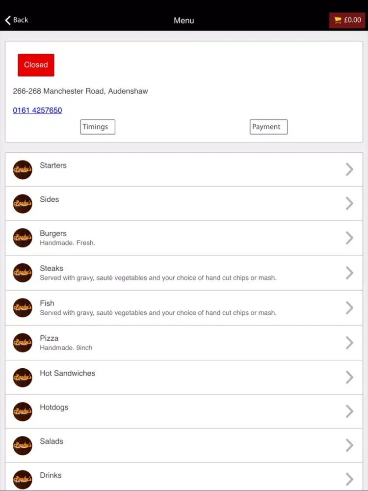 Rockys Diner iPad 应用截图