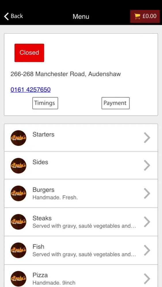 Rockys Diner应用截图