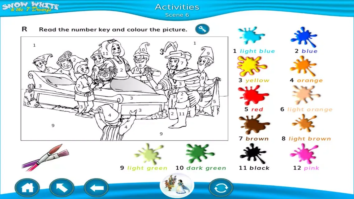 Tangkapan skrin The Snow White and the 7 Dwarfs - Storytime Reader