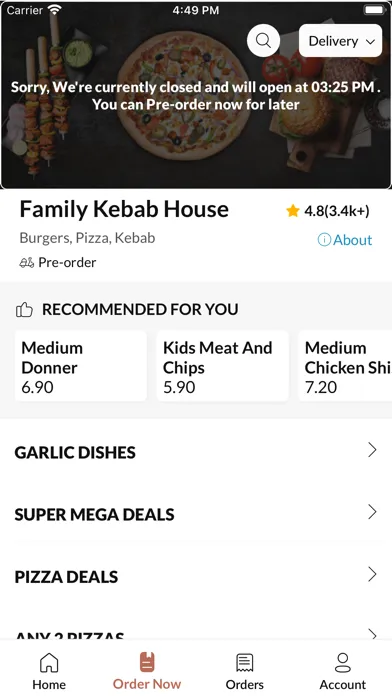 Captures d'écran de Family Kebab House.