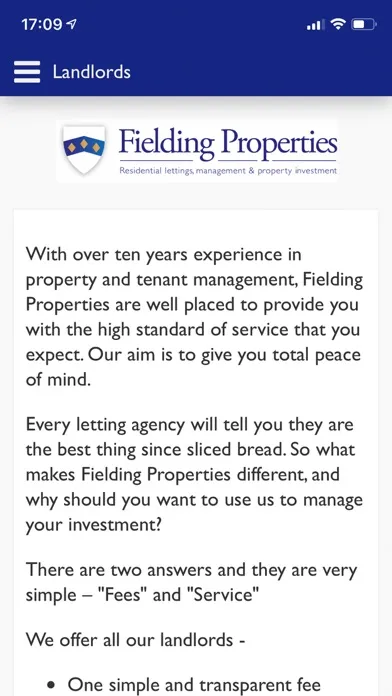 Zrzuty ekranu Fielding Properties