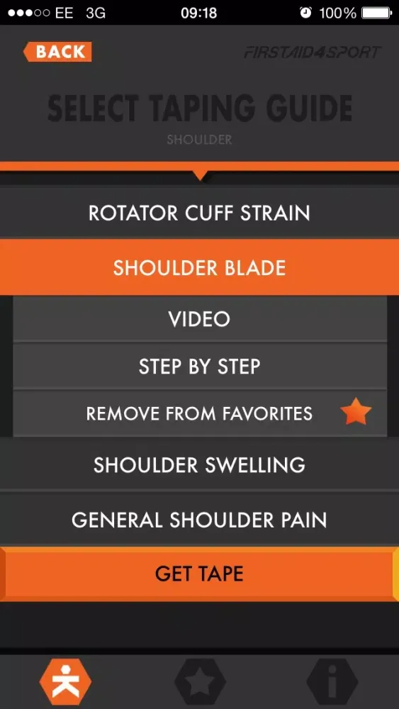 Tangkapan skrin Kinesiology Taping Guide