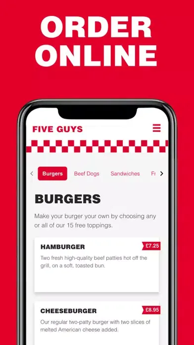 Five Guys: Order Ahead應用截圖