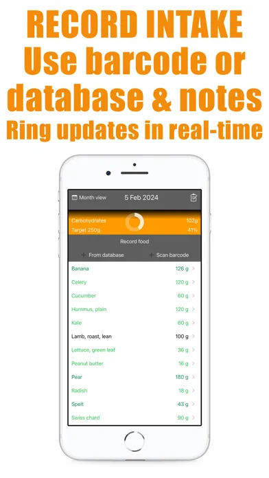 Carb Counter and Tracker Screenshots