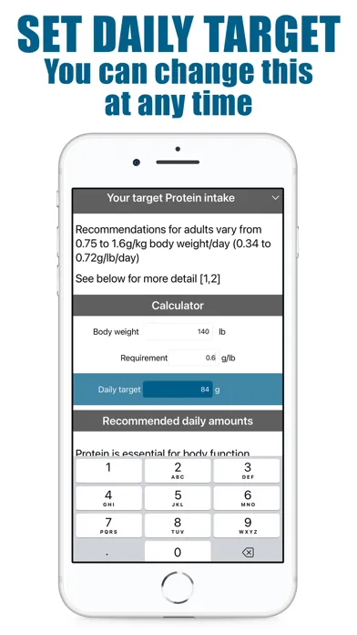 Protein Counter and Tracker स्क्रीनशॉट