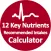 Key Nutrients RDA Calculator