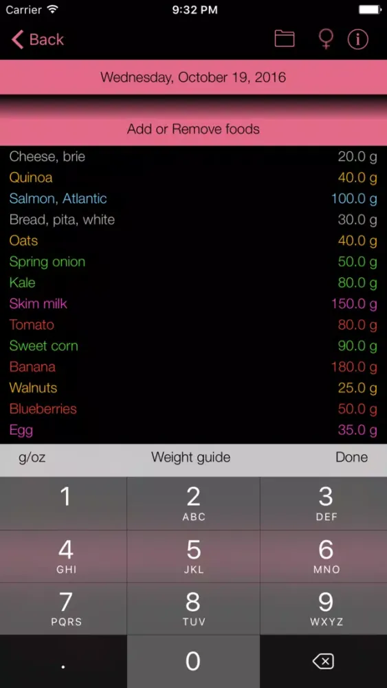 Capturas de tela do Folate & B12 Counter & Tracker