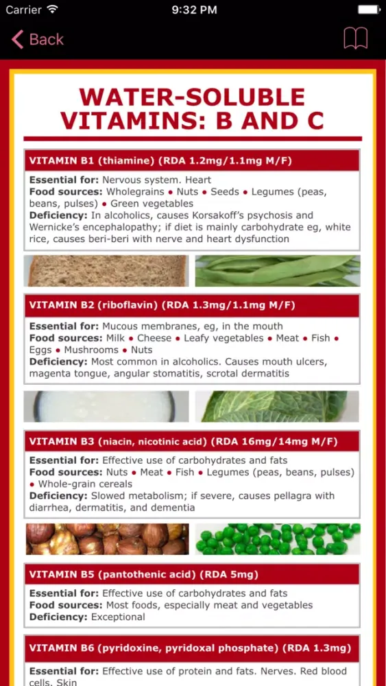 Capturas de tela do Folate & B12 Counter & Tracker