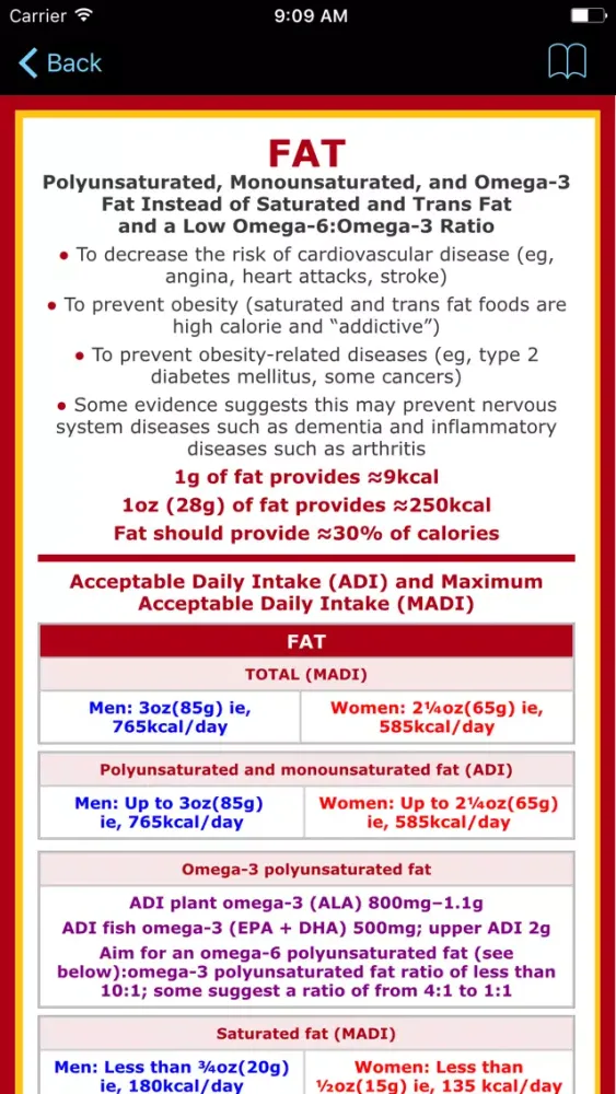 Captures d'écran de Omega-3 Fat Counter & Tracker