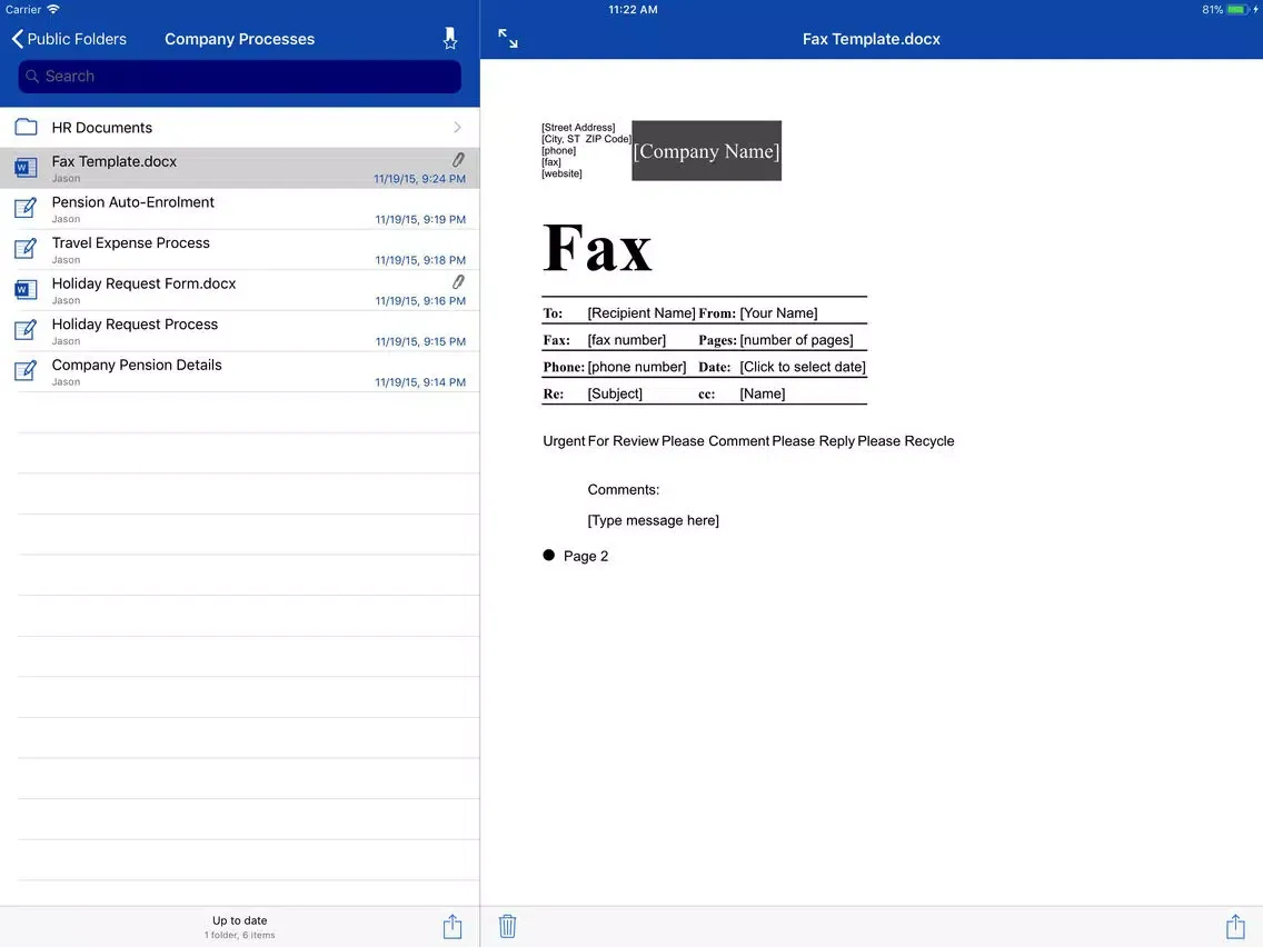 Скриншоты Public Folders App iPad 