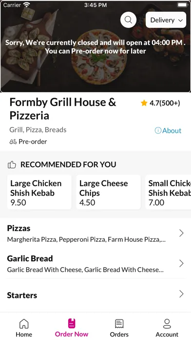 Capturas de tela do Formby Grill House Pizzeria