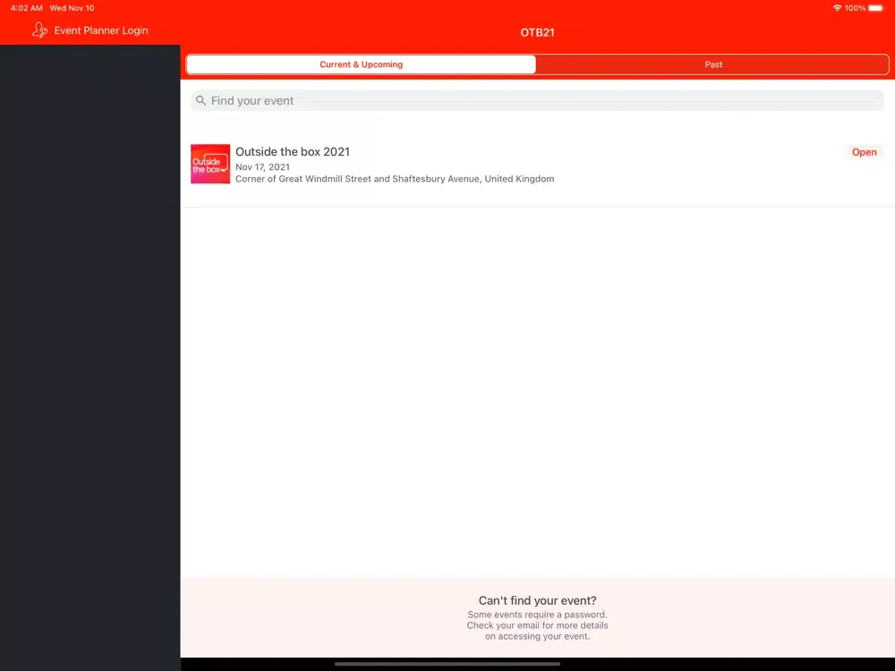 ภาพหน้าจอของ Outside the box 2021 iPad 