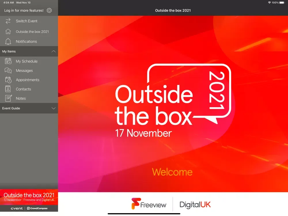 ภาพหน้าจอของ Outside the box 2021 iPad 