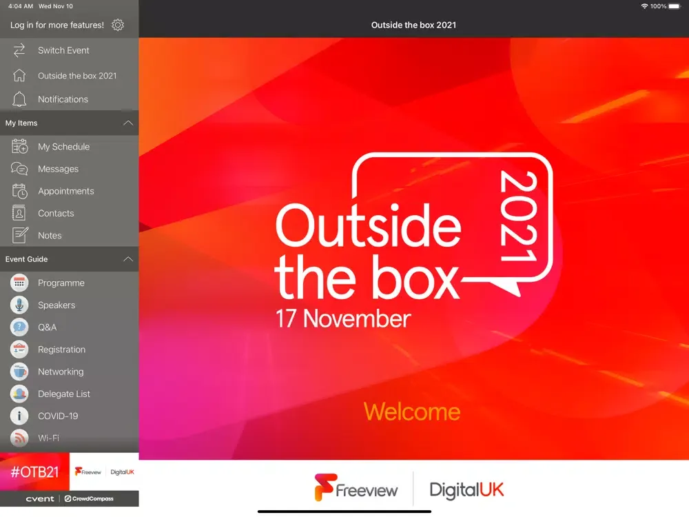 ภาพหน้าจอของ Outside the box 2021 iPad 